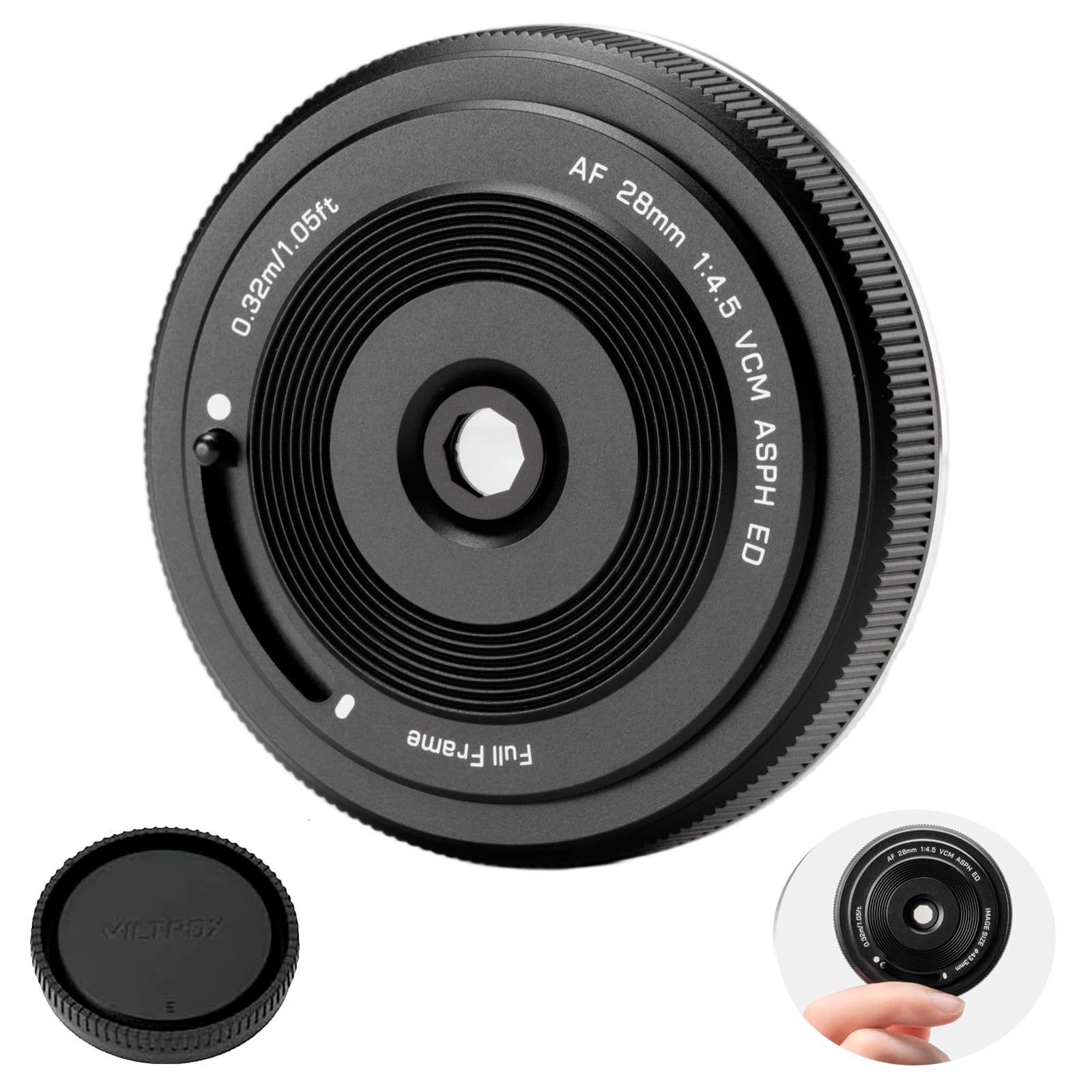 Amazon.com : VILTROX 28mm F4.5 L, Pancake Lens for L-Mount, Full